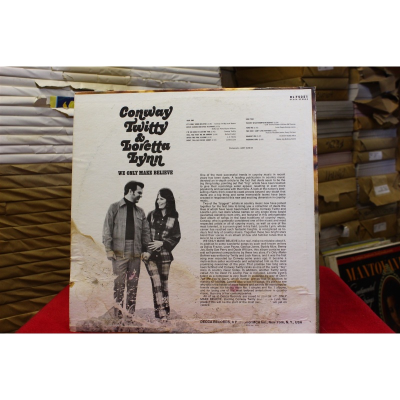 Conway Twitty & Loretta Lynn We Only Make Believe DL 75251 Vinyl Vinyl 61-086