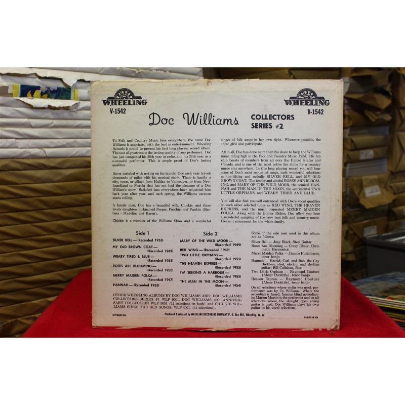 Doc Williams Collectors Series #2: Country & Western V-1542 Vinyl 62-022