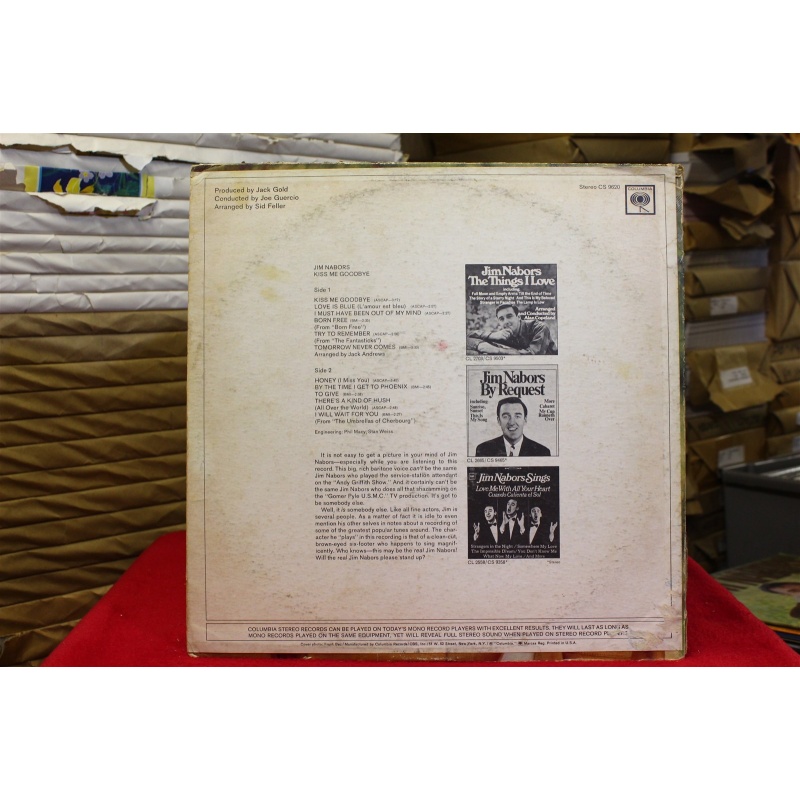 Jim Nabors Kiss Me Goodbye CS 9620 Vinyl 62-028