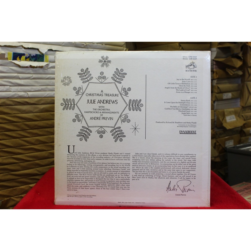 Julie Andrews; André Previn A Christmas Treasure LSP-3829 Vinyl 62-038