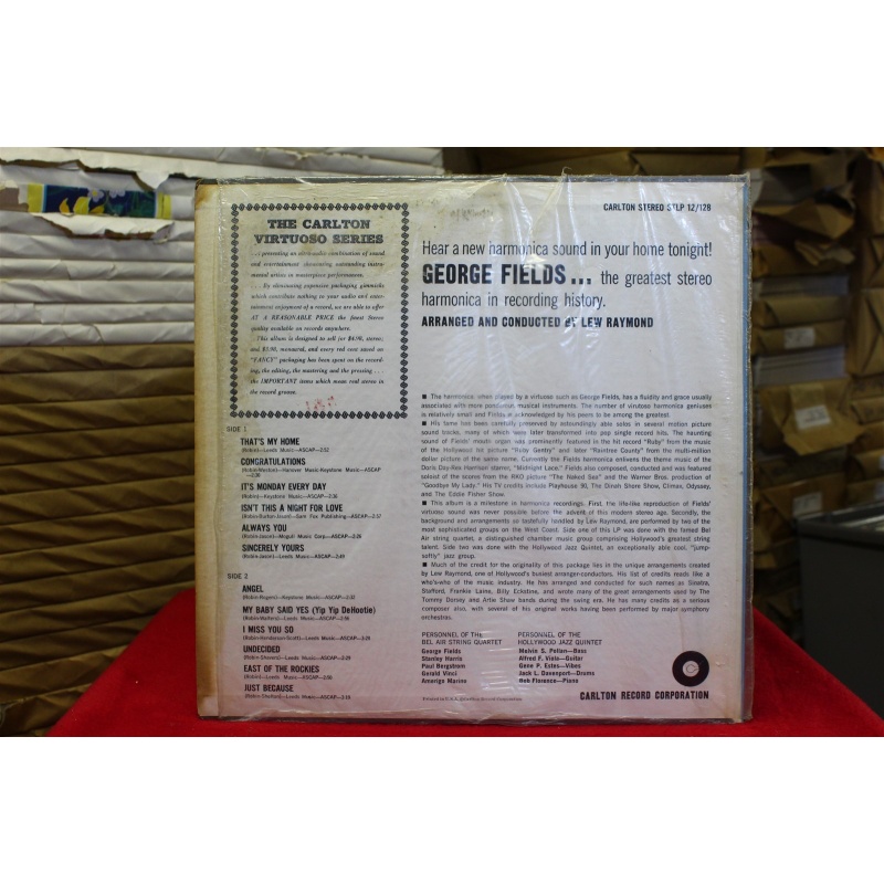 George Fields The Greatest Stereo-Harmonica In Recording History STLP 12/128 Vin