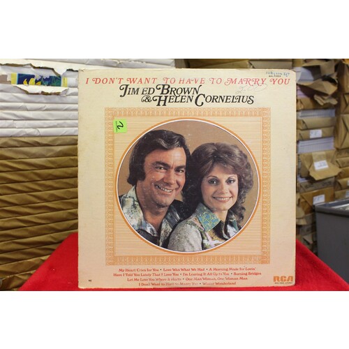 Jim Ed Brown & Helen Cornelius I Dont Want To Have To Marry You PL 12024 Vinyl