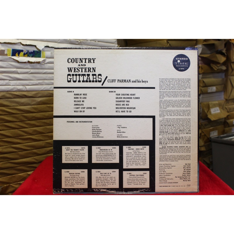 Cliff Parman And His Boys Country And Western Guitars S/2076 Vinyl 62-067