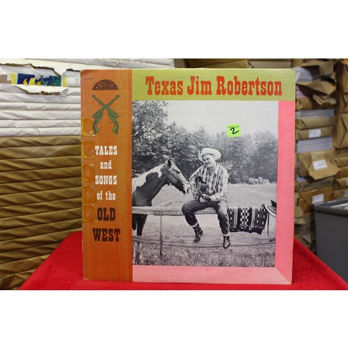 Texas Jim Robertson Songs And Tales Of The Old West SL 1016 Vinyl 62-084