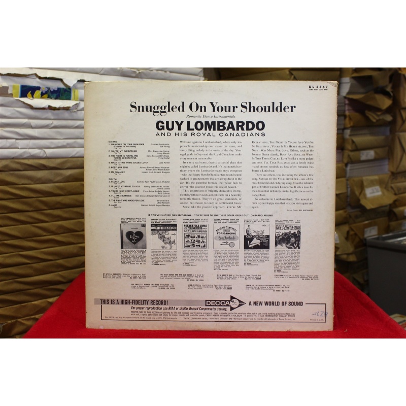 Guy Lombardo And His Royal Canadians Snuggled On Your Shoulder DL 4567 Vinyl 62-