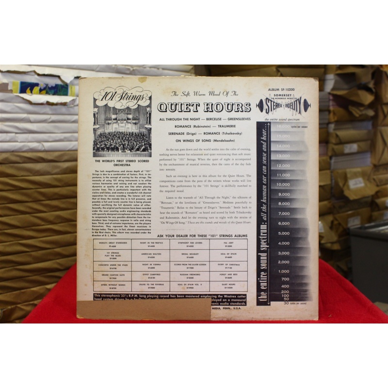 101 Strings A Night Serenade In The Quiet Hours SF-10200 Vinyl 62-092