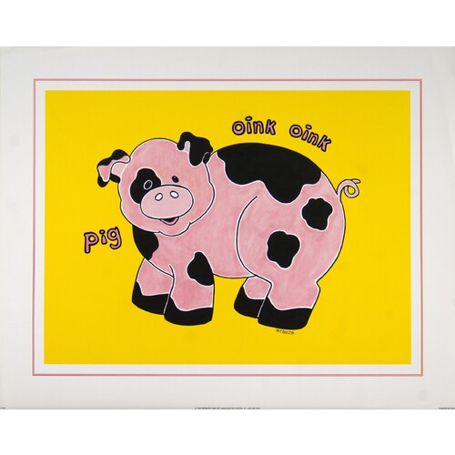 (16 x 20) Art Print J1153 Shelly Rasche Pig Oink Oink