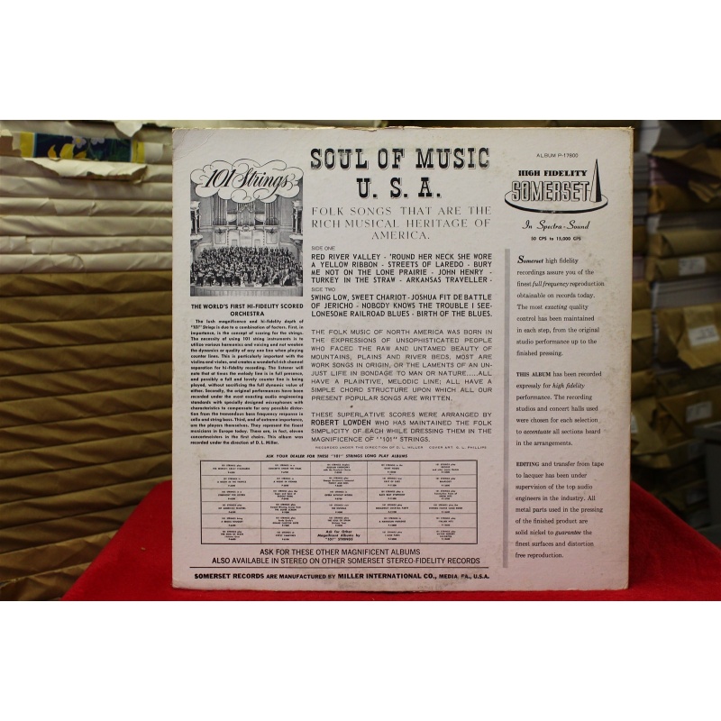 101 Strings Soul Of Music U.S.A. p-17800 Vinyl 63-031