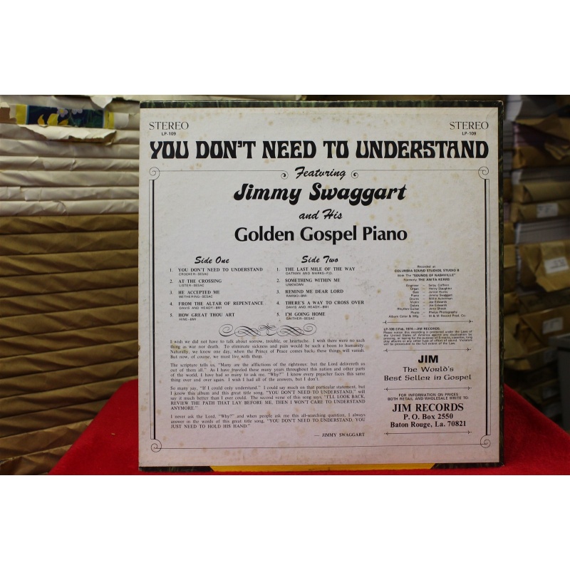 Jimmy Swaggart You Dont Need To Understand JLP-109 Vinyl 63-036