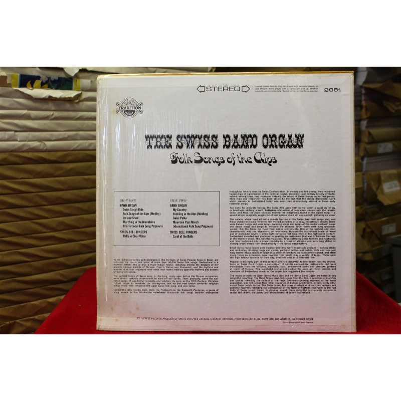 The Swiss Band Organ Folk Songs Of The Alps 2081 Vinyl 63-037