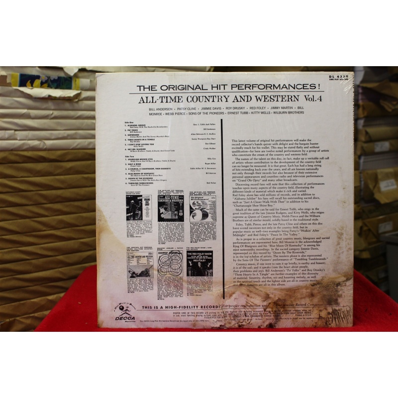 Various The Original Hit Performances! All-Time Country & Western Volume 4 DL 43