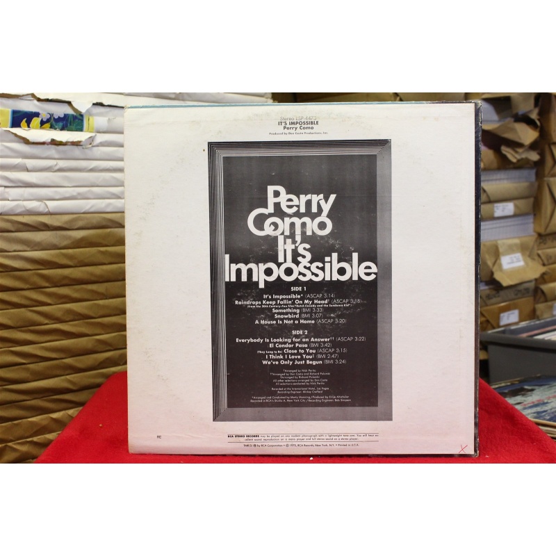 Perry Como Its Impossible LSP-4473 Vinyl 64-021