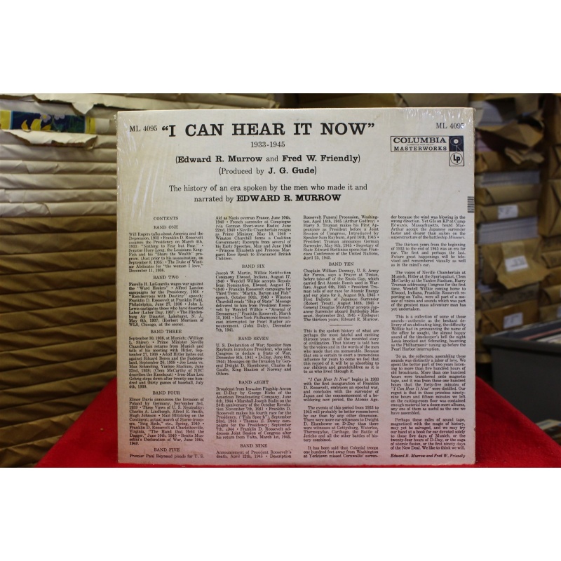 Edward R. Murrow; Fred W. Friendly I Can Hear It Now...—vol. I ML 4095 Vinyl 6
