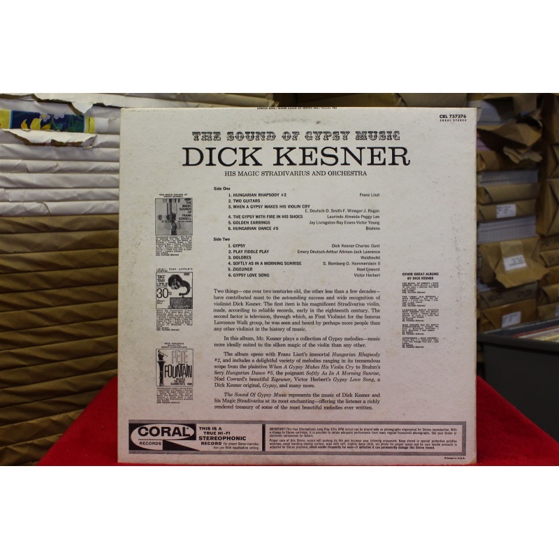 Dick Kesner, His Magic Stradivarius And Orchestra The Sound Of Gypsy Music CRL 7
