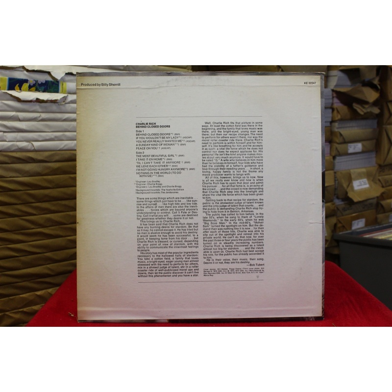 Charlie Rich Behind Closed Doors KE 32247 Vinyl 64-093