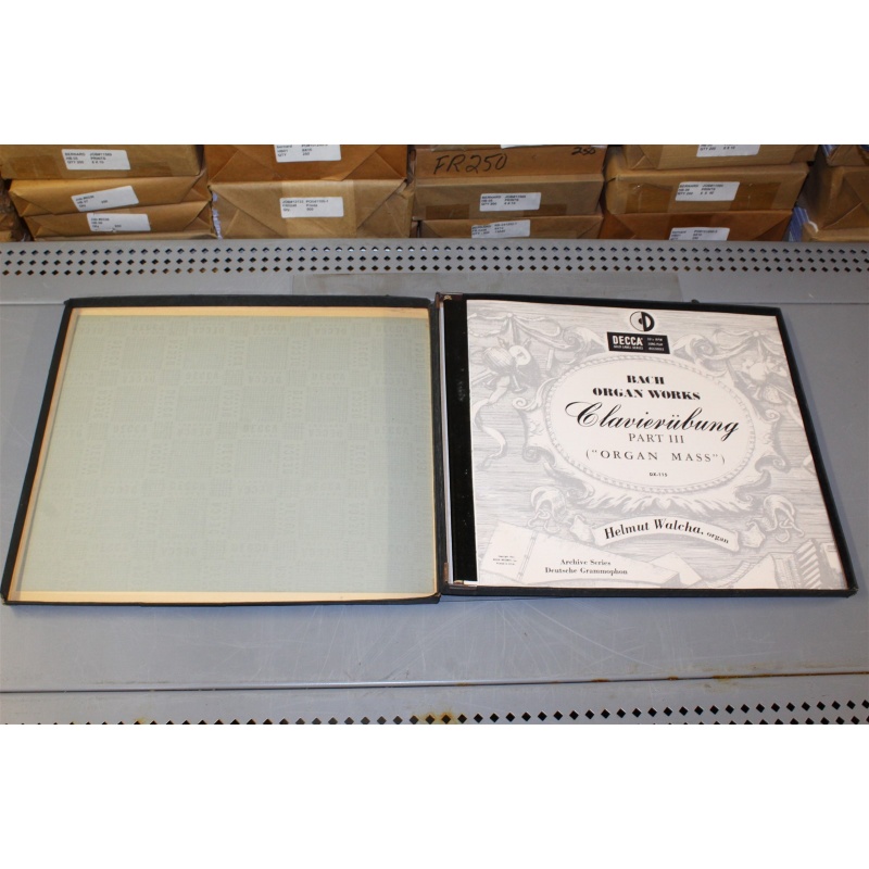 Bach Clavierubung Pt III 3 LP BOX WALCHA DX 115 Vinyl 65-008