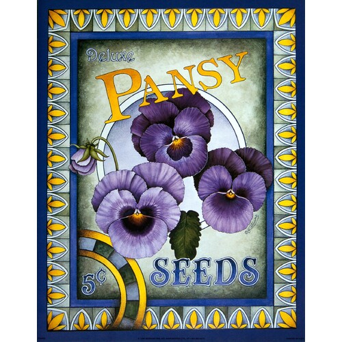 (11 x 14) Art Print FR0253 Lillian Deluxe Pansy Seeds