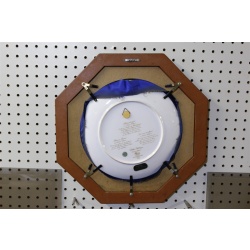 15.5 x 15.5 Framed Collector Plate 1979 Germany Blossom Queen Delores Valenza