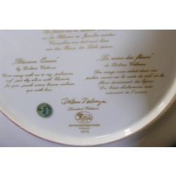 15.5 x 15.5 Framed Collector Plate 1979 Germany Blossom Queen Delores Valenza