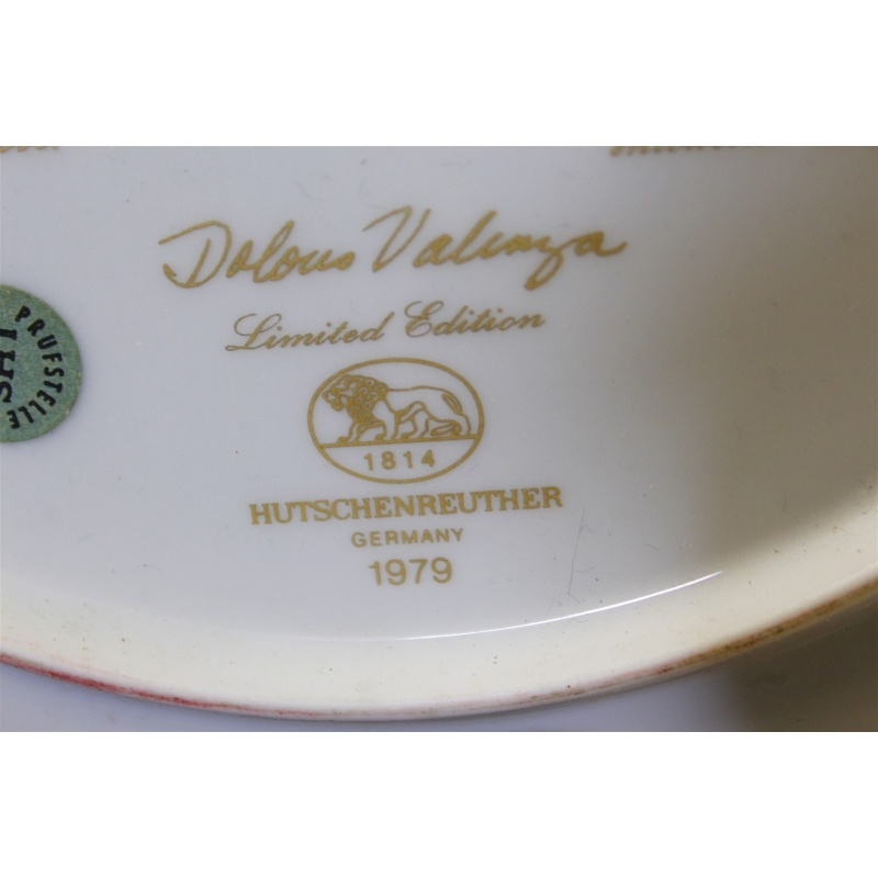 15.5 x 15.5 Framed Collector Plate 1979 Germany Blossom Queen Delores Valenza