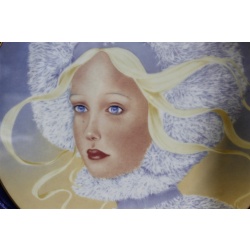 15.5 x 15.5 Framed Collector Plate 1978 Germany Princess Snowflake