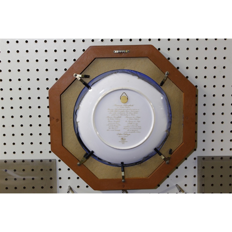 15.5 x 15.5 Framed Collector Plate 1978 Germany Princess Snowflake