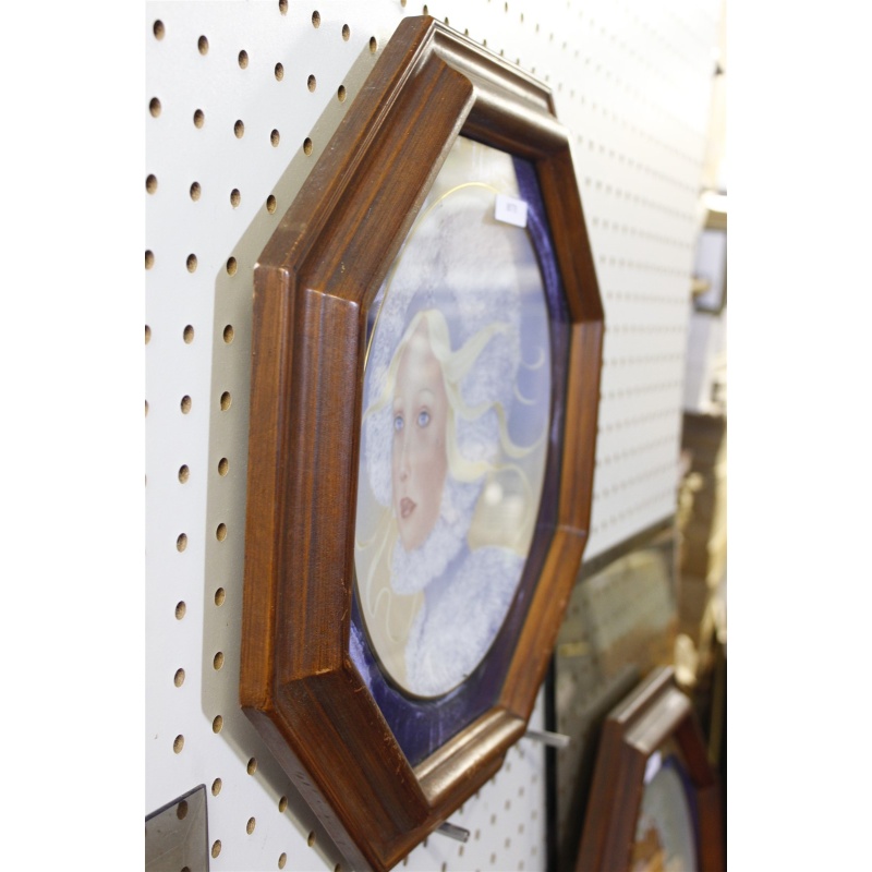 15.5 x 15.5 Framed Collector Plate 1978 Germany Princess Snowflake