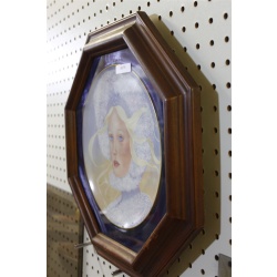 15.5 x 15.5 Framed Collector Plate 1978 Germany Princess Snowflake