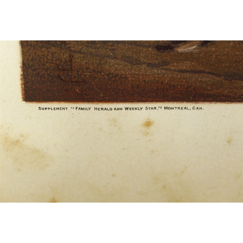 27 x 22 Framed Picture Little Girl Prayer Family Herald Star Montreal Canada