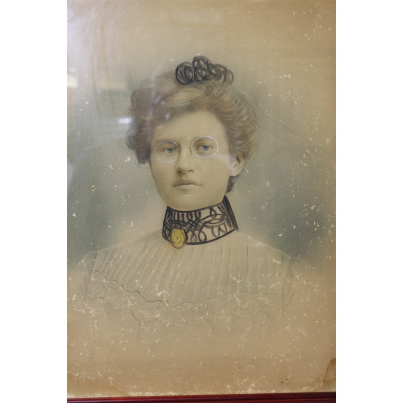 19.25 x 23.25 Very Early Framed Portrait