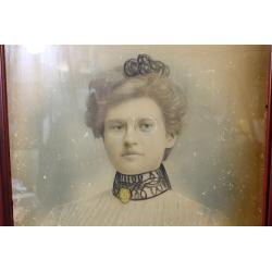 19.25 x 23.25 Very Early Framed Portrait