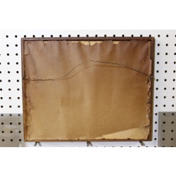 14.75 x 11.75 Framed Picture Countrside Barn with Waterwheel