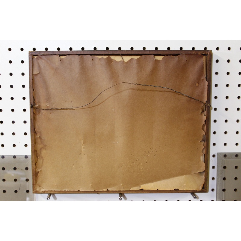 14.75 x 11.75 Framed Picture Countrside Barn with Waterwheel