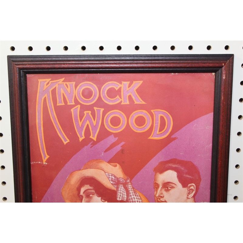 12.5 x 15.5 Framed Sheet Music Cover Knock Wood