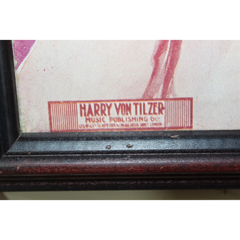 12.5 x 15.5 Framed Sheet Music Cover Knock Wood