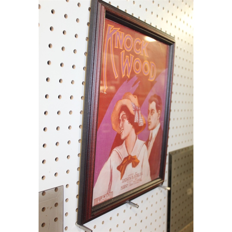 12.5 x 15.5 Framed Sheet Music Cover Knock Wood