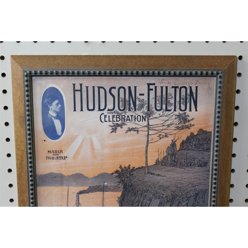 13 x 16 Framed Sheet Music Cover Hudson-Fulton Celebration Leon Marvin