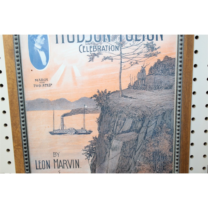 13 x 16 Framed Sheet Music Cover Hudson-Fulton Celebration Leon Marvin
