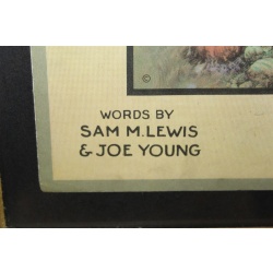 13.5 x 16.5 Framed Sheet Music Cover Youre a Million Miles From Nowhere