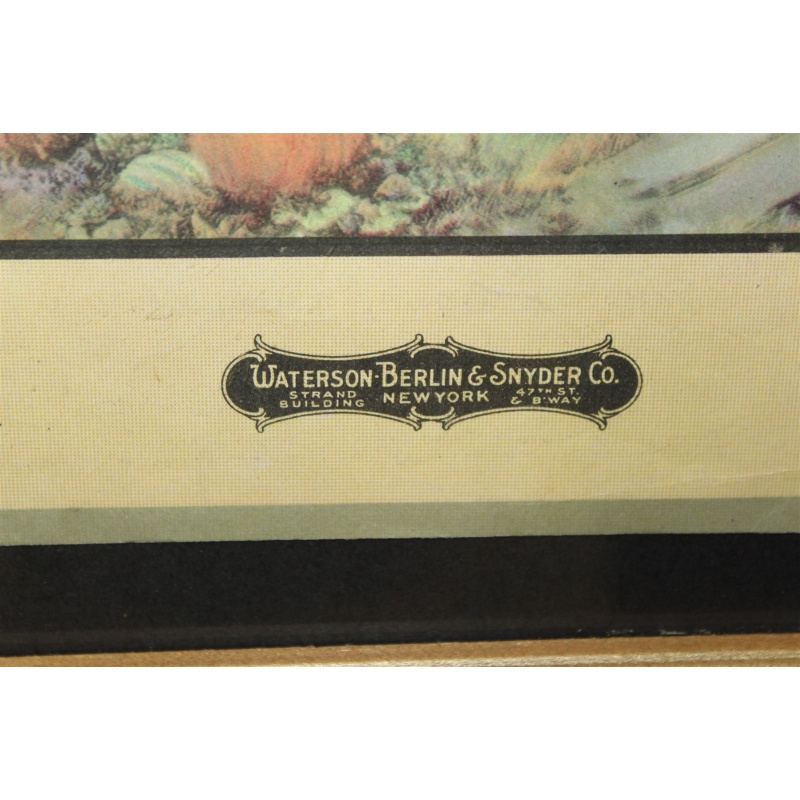 13.5 x 16.5 Framed Sheet Music Cover Youre a Million Miles From Nowhere