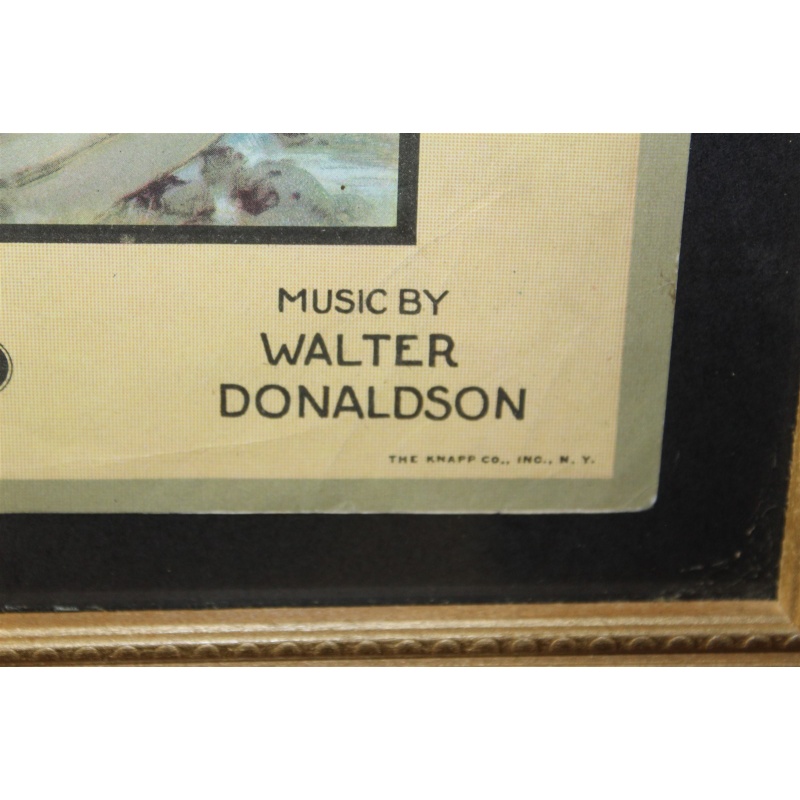 13.5 x 16.5 Framed Sheet Music Cover Youre a Million Miles From Nowhere