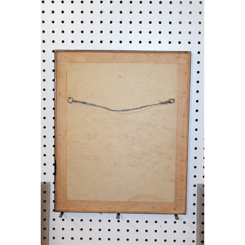 14 x 17 Framed Picture City Fountain Signed