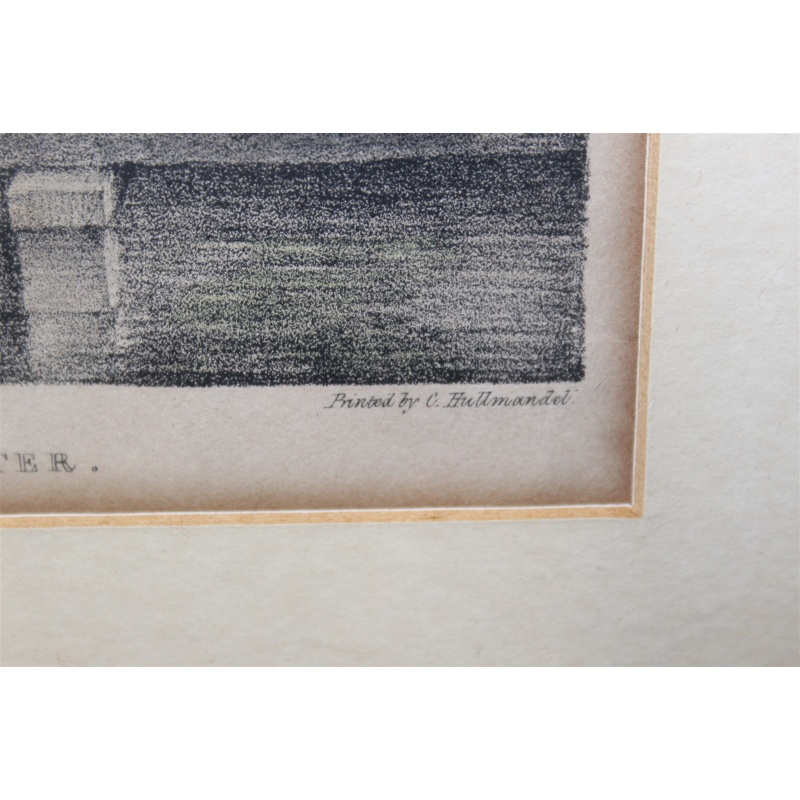 14 x 17.25 Framed Picture Old Buildings on the West Bridge Leicester