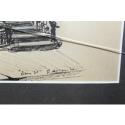 18 x 14 Framed Picture - Signed - Cracked Glass