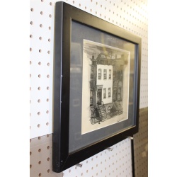 18 x 14 Framed Picture - Signed - Cracked Glass