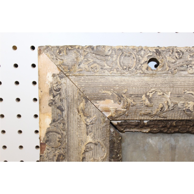 25 x 29 Very Early Framed Portrait of a little girl - Needs restoration