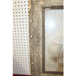 25 x 29 Very Early Framed Portrait of a little girl - Needs restoration