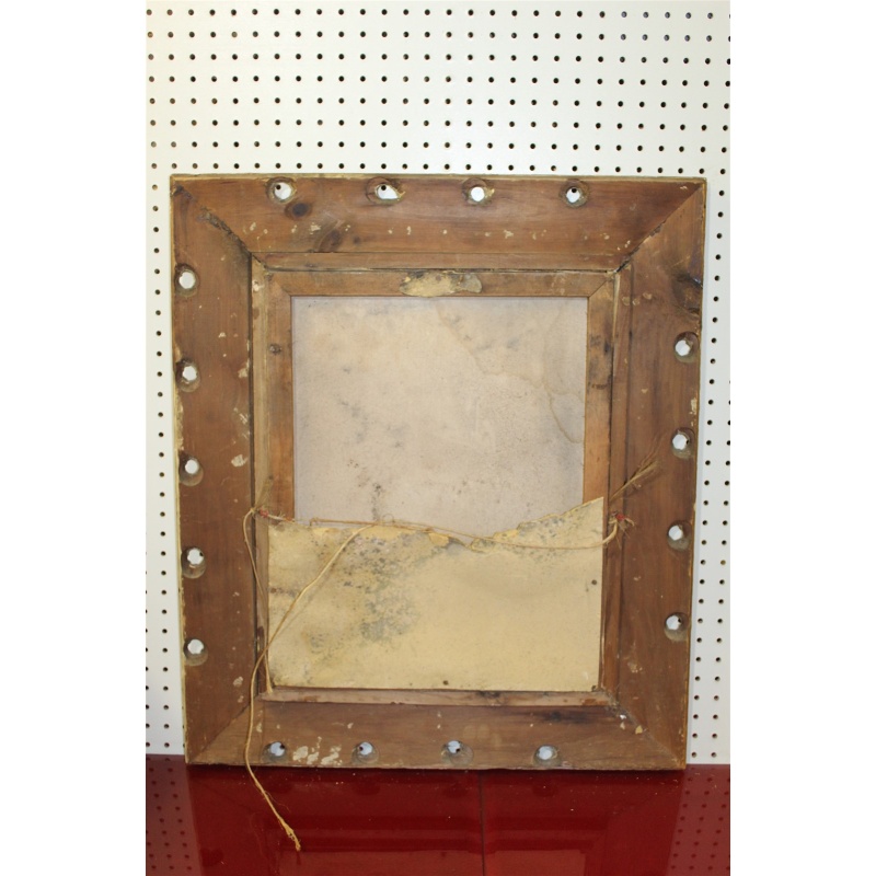 25 x 29 Very Early Framed Portrait of a little girl - Needs restoration