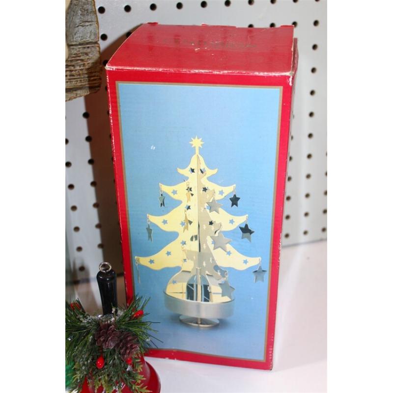 Lot of Christmas Decorations - Snowman - Santa - Brass Musical Christmas Tree