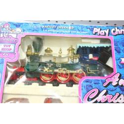Vintage 1994 NORTH POLE TOY SHOP ANIMATED CHRISTMAS TRAIN MUSICAL TOY - NEW
